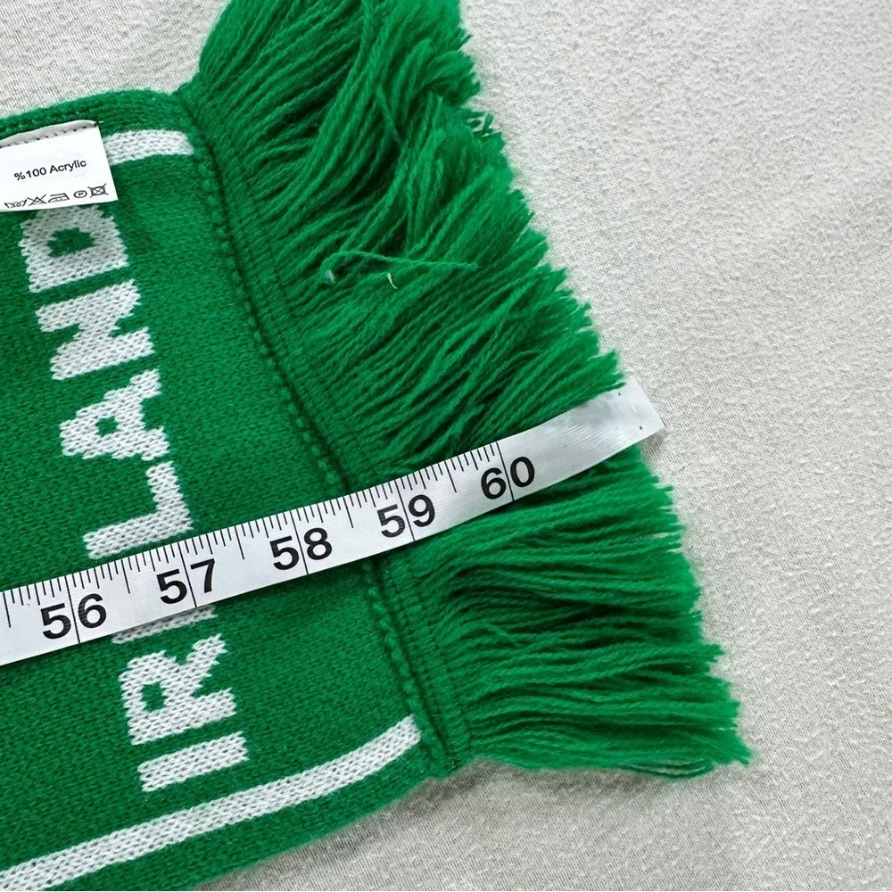 Green St. Patrick's Day Ireland Soccer Style Scarf 60” Long